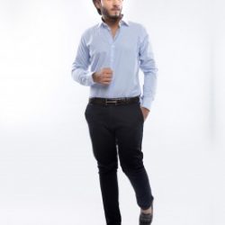 SKY BLUE STRIPED PREMIUM FORMAL SHIRT
