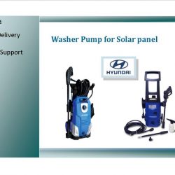 Washer pump for solar panel